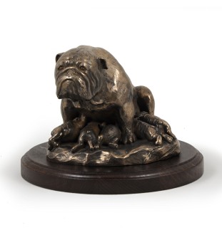 Bulldog I figurka na drewnie Art-Dog